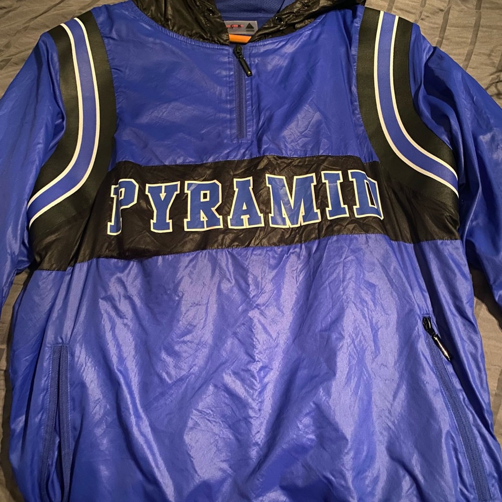 Blue Graphic Windbreaker